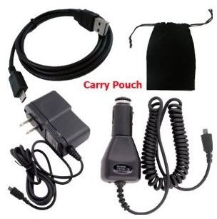 Power Package, Car Charger, House Charger, USB Data Cable Charger for HTC Thunderbolt