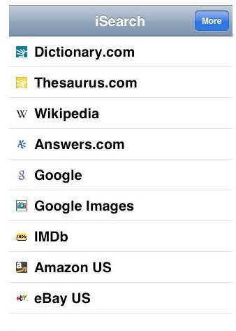 iSearch iPhone App