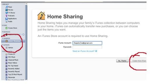 How to share my itunes library with family