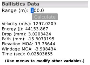 Ballistics free ballistics data