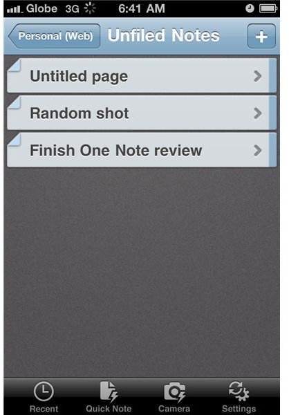 onenote sync with iphone