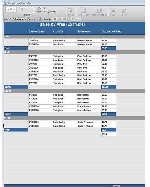 filemaker pro layout templates