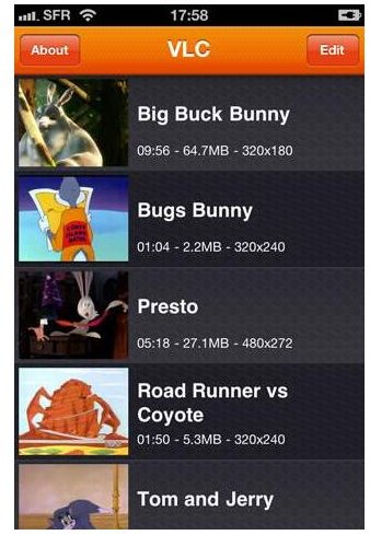 VLC media player for iphone