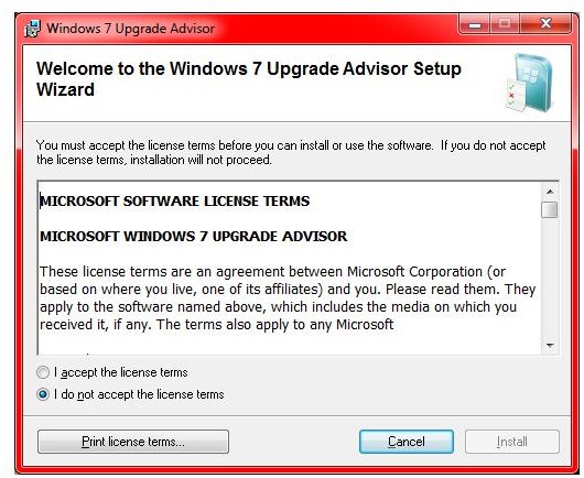 Windows 7 upgrade advisor не запускается