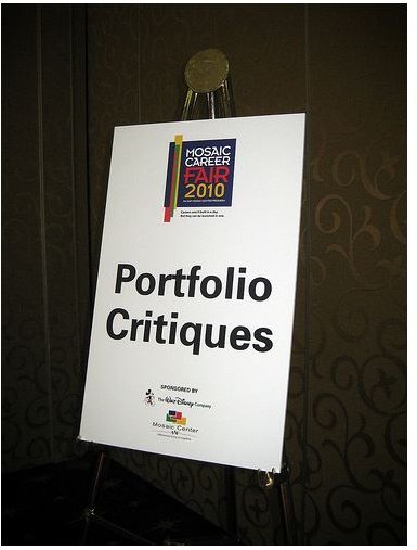 Portfolio critiquing at the Mosaic Career Fair 2010.