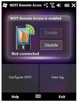 WiFi remote access screenshot
