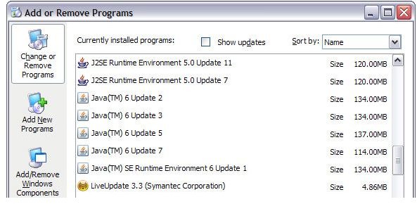 Can I Remove Old Java Updates?