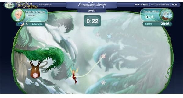 Pixie Hollow Games Snowflake Sweep