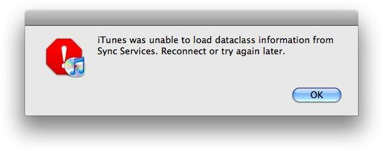 What to Do if Itunes Was Unable to Load Provider Data from Sync Services