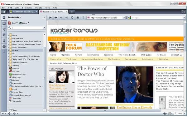 Panels view in Opera web browser