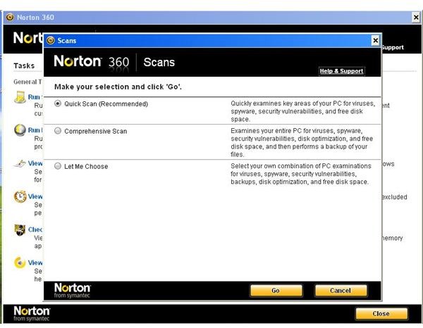 Norton 360 Scan