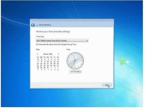 Windows-7 Time Zone