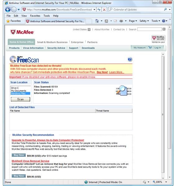 How to Remove Malware Infections Using McAfee Virus Scan Free