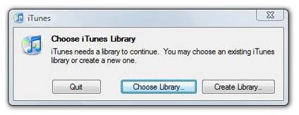 itunes choose library