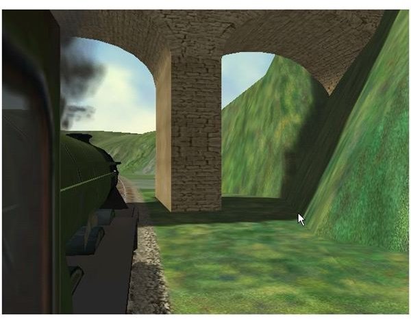 Steam Engine view in Microsoft Train Simulator