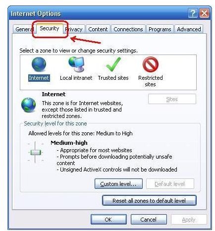 How to Configure Internet Explorer 7 Security Settings