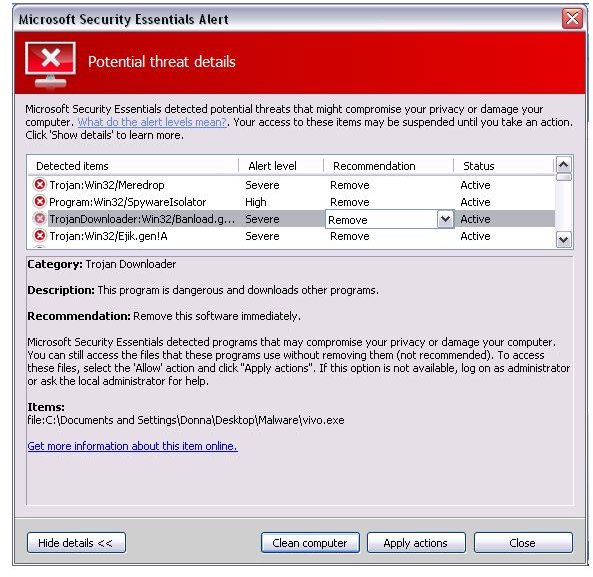 definitions microsoft security essentials