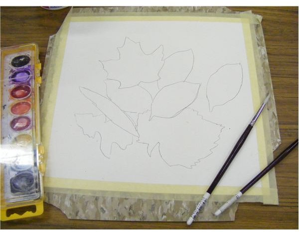 Draw the leaf shapes