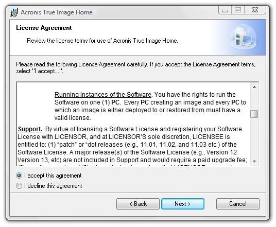 can i upgrade acronis true image home 2009