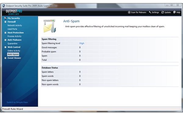 Anti-Spam in Outpost Security Suite