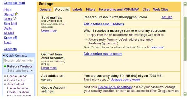 removing accounts from easy mail for gmail