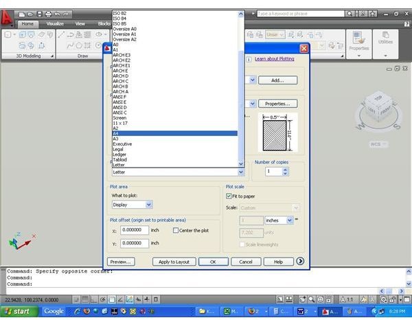 AutoCAD to PDF Plot paper