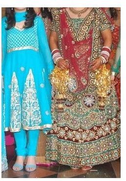 Chiridar & Kameez(Turquoise) & Bridal Lehnga Choli