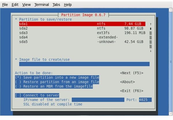 Simple Linux Partition Backups with Partimage