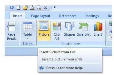 How to Add a Picture to a Microsoft Word 2007 Document