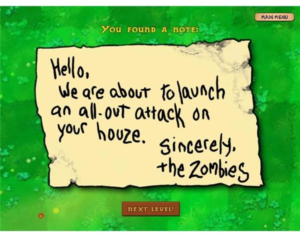 Zombie Threatening Note