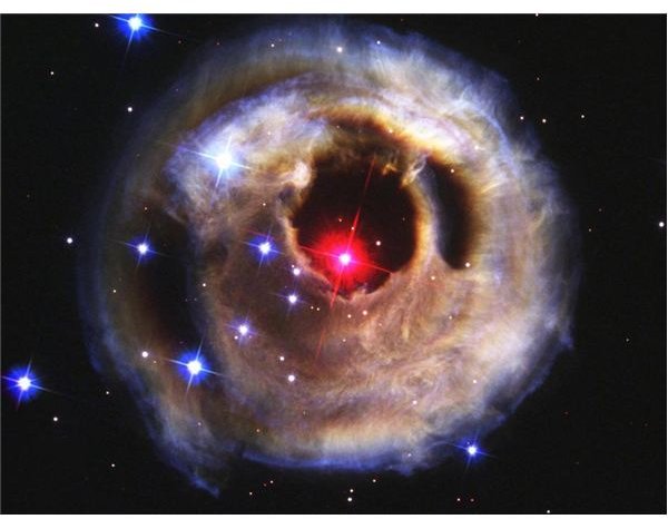 Hubble&rsquo;s image of V838 Monocerotis.