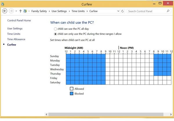 Figure 4: Time Curfew