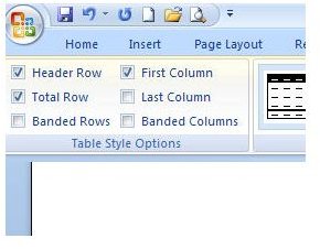 Table Style Options