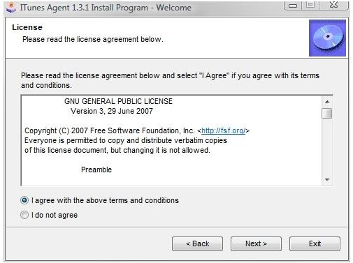 iTunes Agent License Agreement