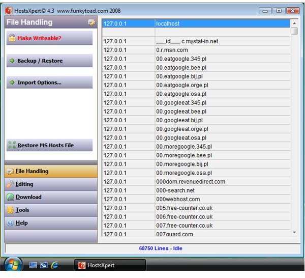 HostsXpert User Interface