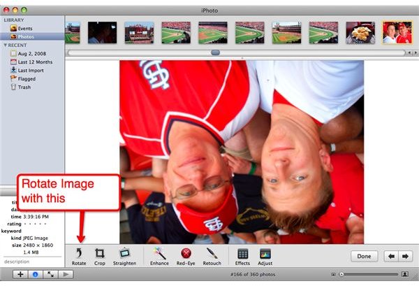 edit photos in iphoto