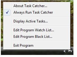 Task Catcher&rsquo;s Handy Menu