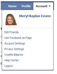 Manage your Facebook account