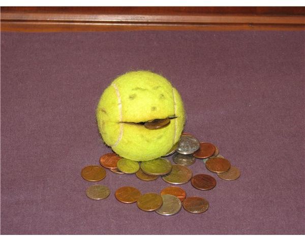 pushing pennies into ball