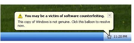 windows xp genuine advantage validation check