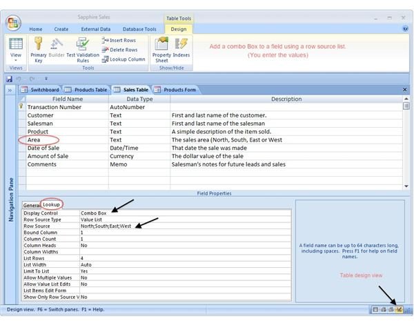 Value List Table Design