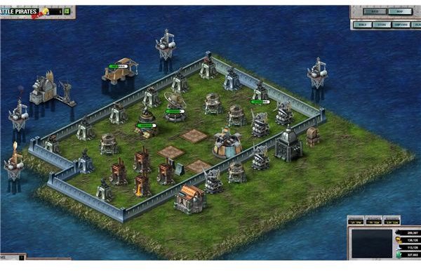 Battle Pirates: Simple Square Layout