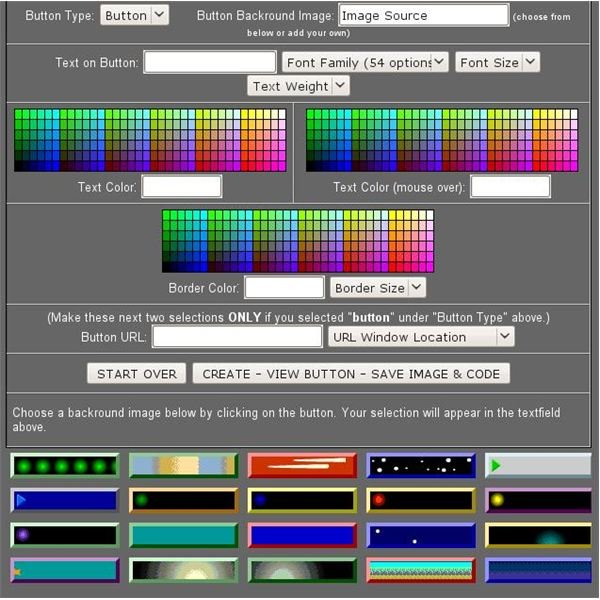 Creating Web Page Buttons Online