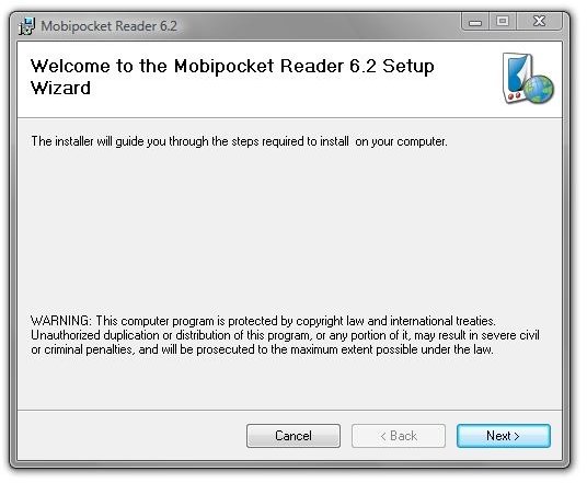 Mobipocket Windows Installation 1