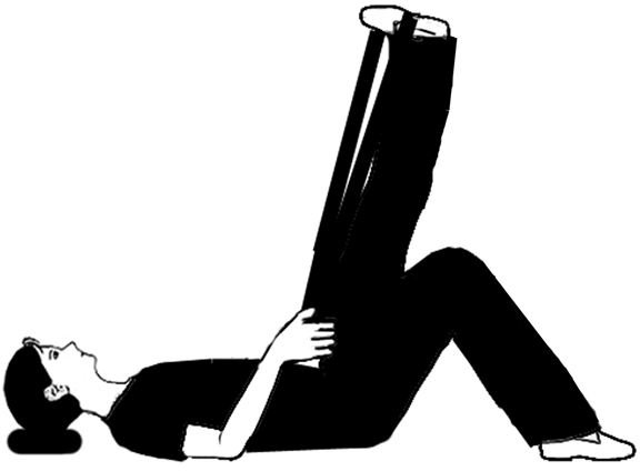 Hamstring Stretch Using a Towel or Yoga Strap