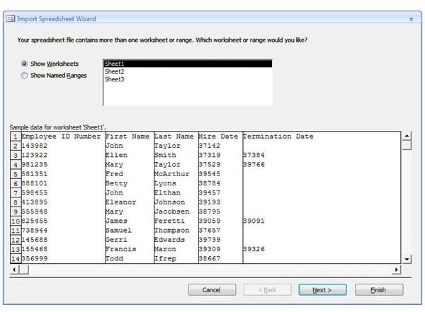 Import Spreadsheet Wizard