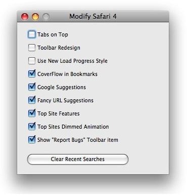 Safari 4 Modifier