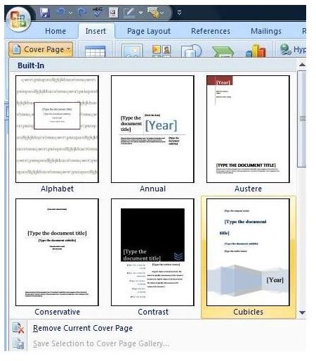 Learn How to Use Microsoft Office Word 2007 Cover Pages