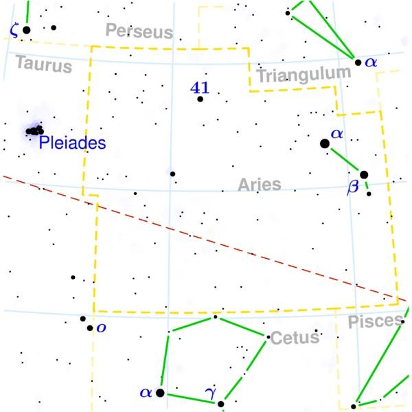 Aries constellation map