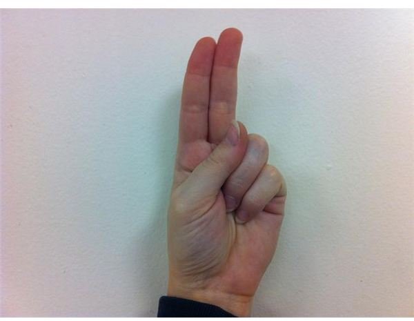 American Sign Language: Fingerspelling U